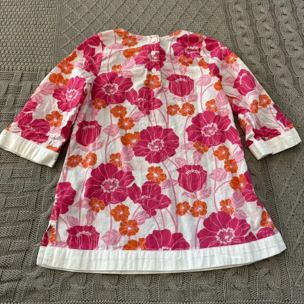 Janie & Jack Pink & Orange Floral Coverup ~ 3